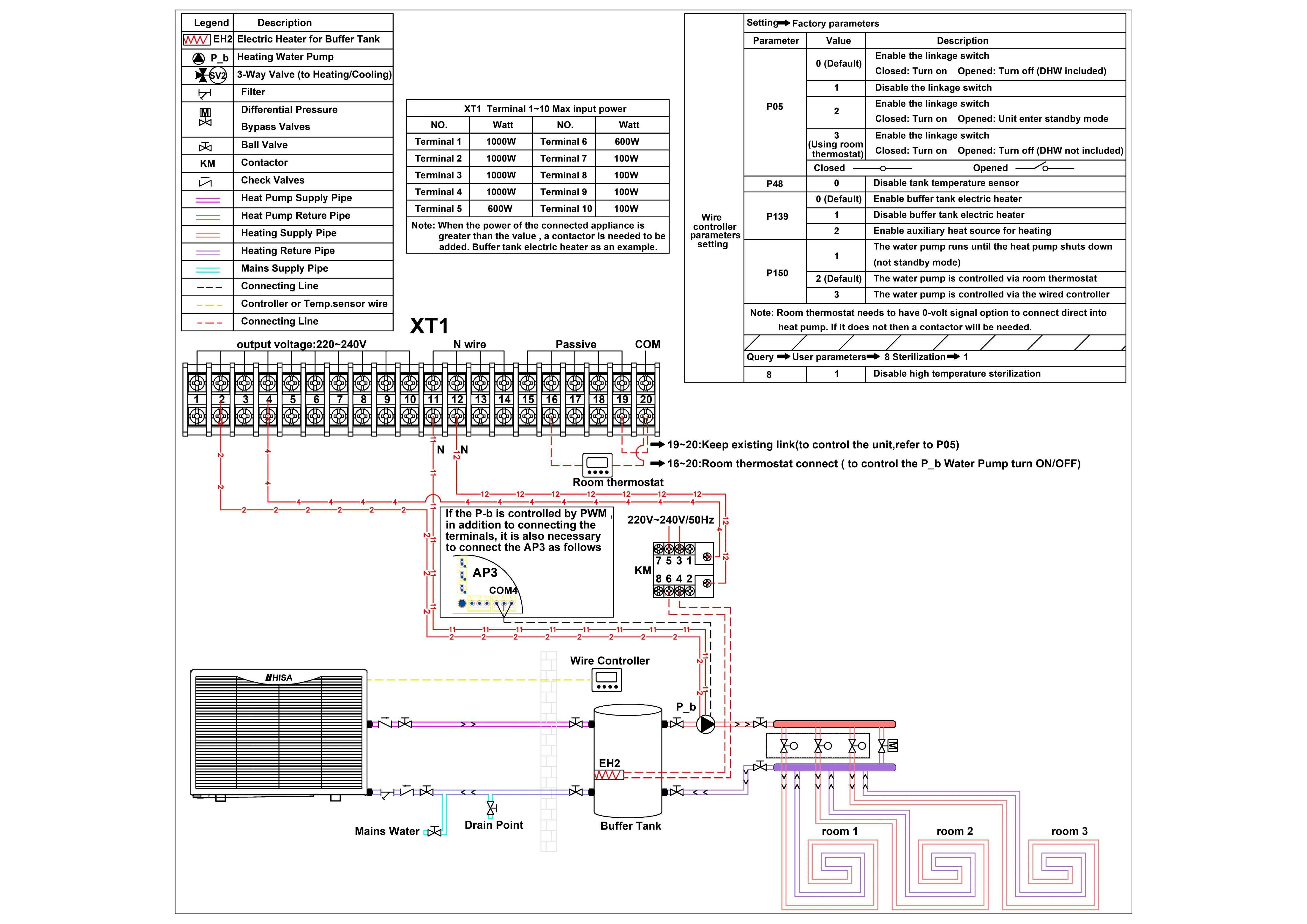 Heating only — supplied HISA schematic